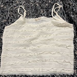 Heart to Heart Ivory Crochet Lace Cami Tank Top